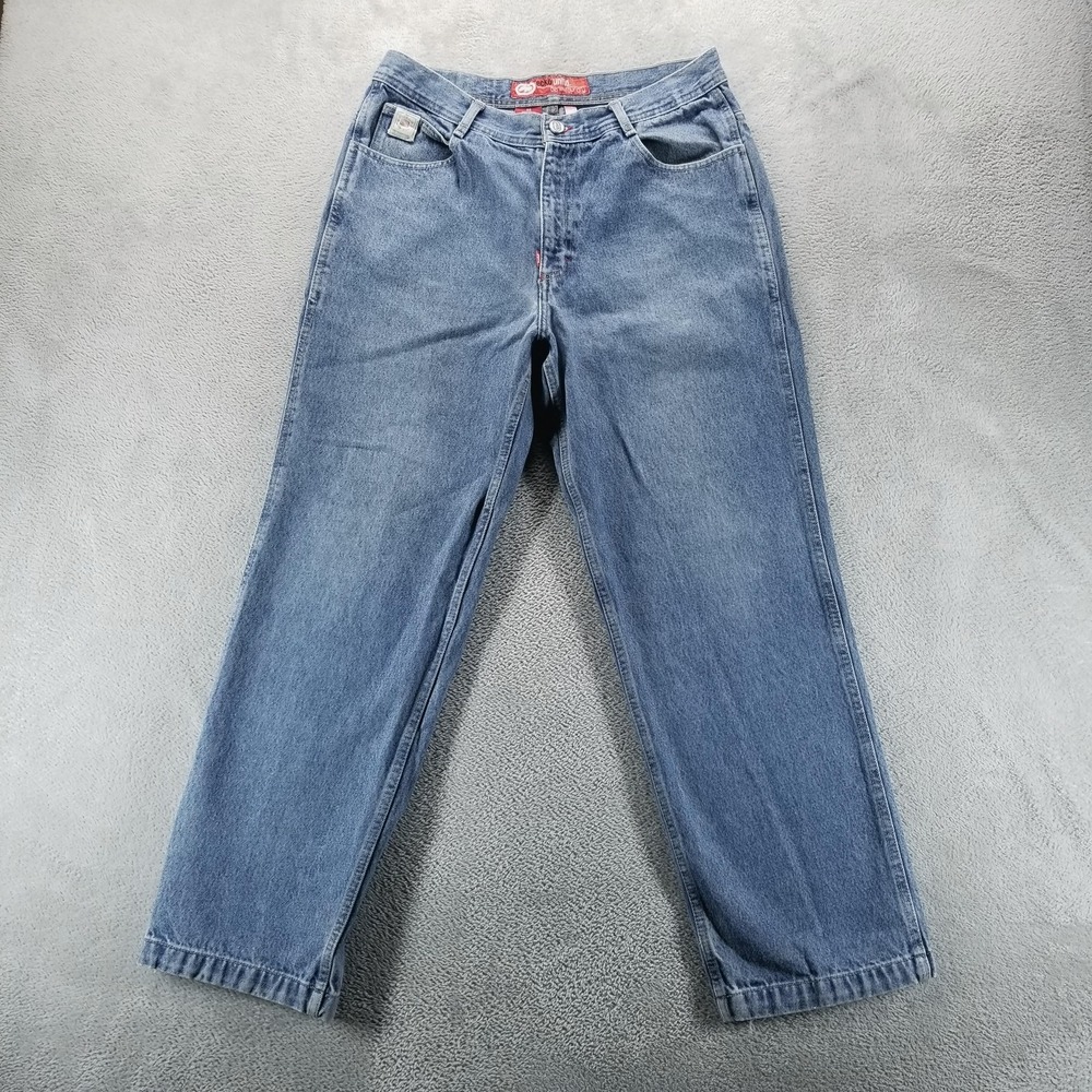 Ecko Unltd Jeans Mens 33x30 Blue Relaxed Straight Denim Foundry Y2K Skater